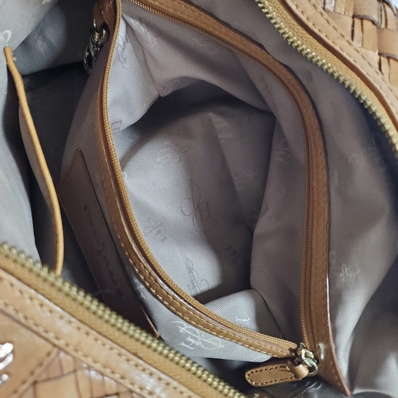 Cole Haan Bag Satchel with center Heritage Weave Tan Leather - Picture 15 of 16